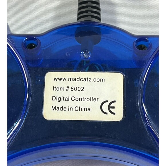 PlayStation Mad Catz Video Game Digital Controller Transparent Blue 8002 Tested - Picture 10 of 11
